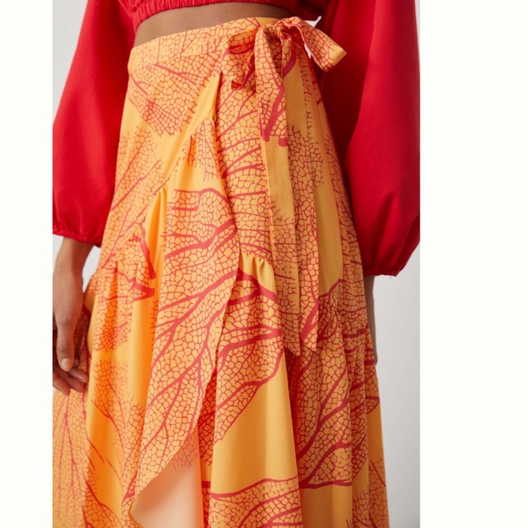 NWT Anthropologie Hutch Printed Wrap Maxi Skirt - Picture 3 of 15